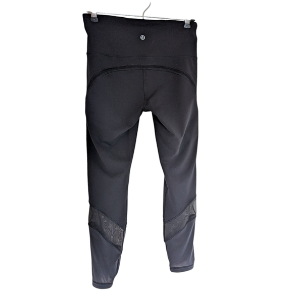 Lululemon Fresh In Mesh Tight (25") Black 9/17 Full On Luon Active Run Women's 6 - Picture 4 of 14